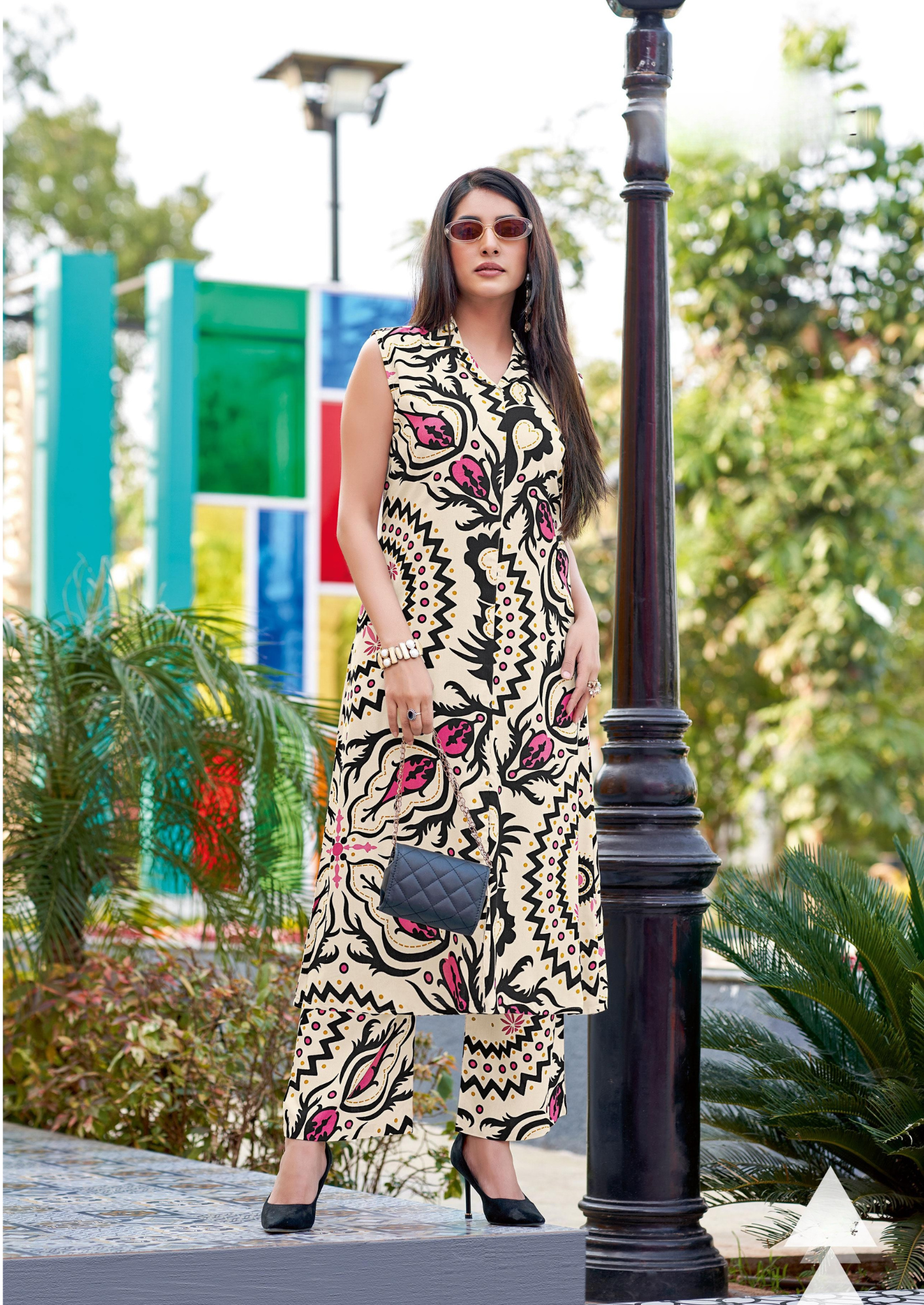 Wooglee Samiksha - Rayon Kurti and Palazzo co-ord set