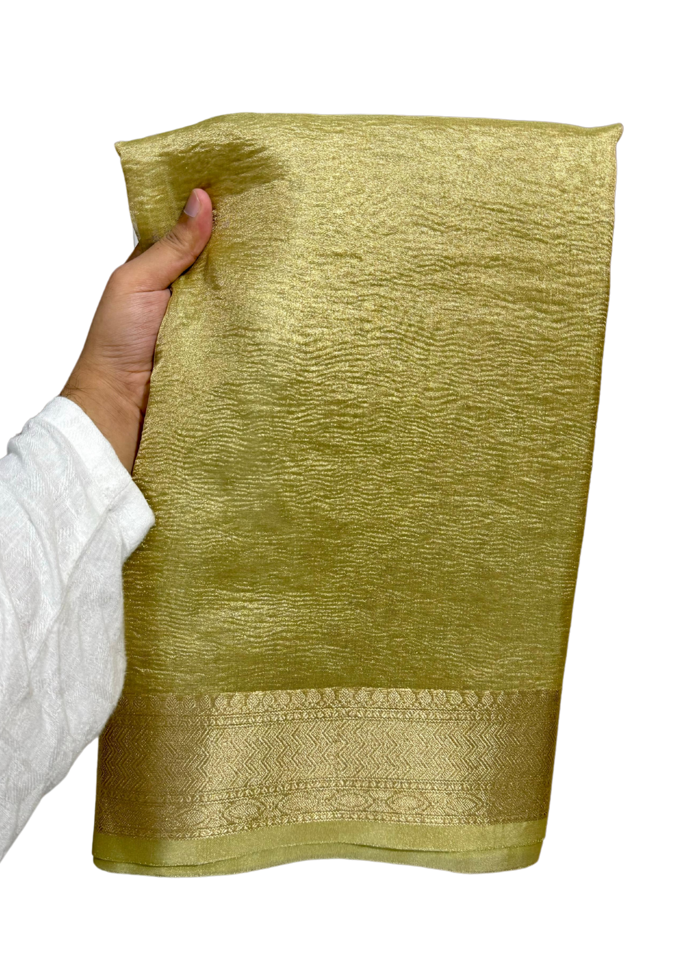 Elegant Soft Tissue Crush Saree with Jacquard Blouse & Pallu