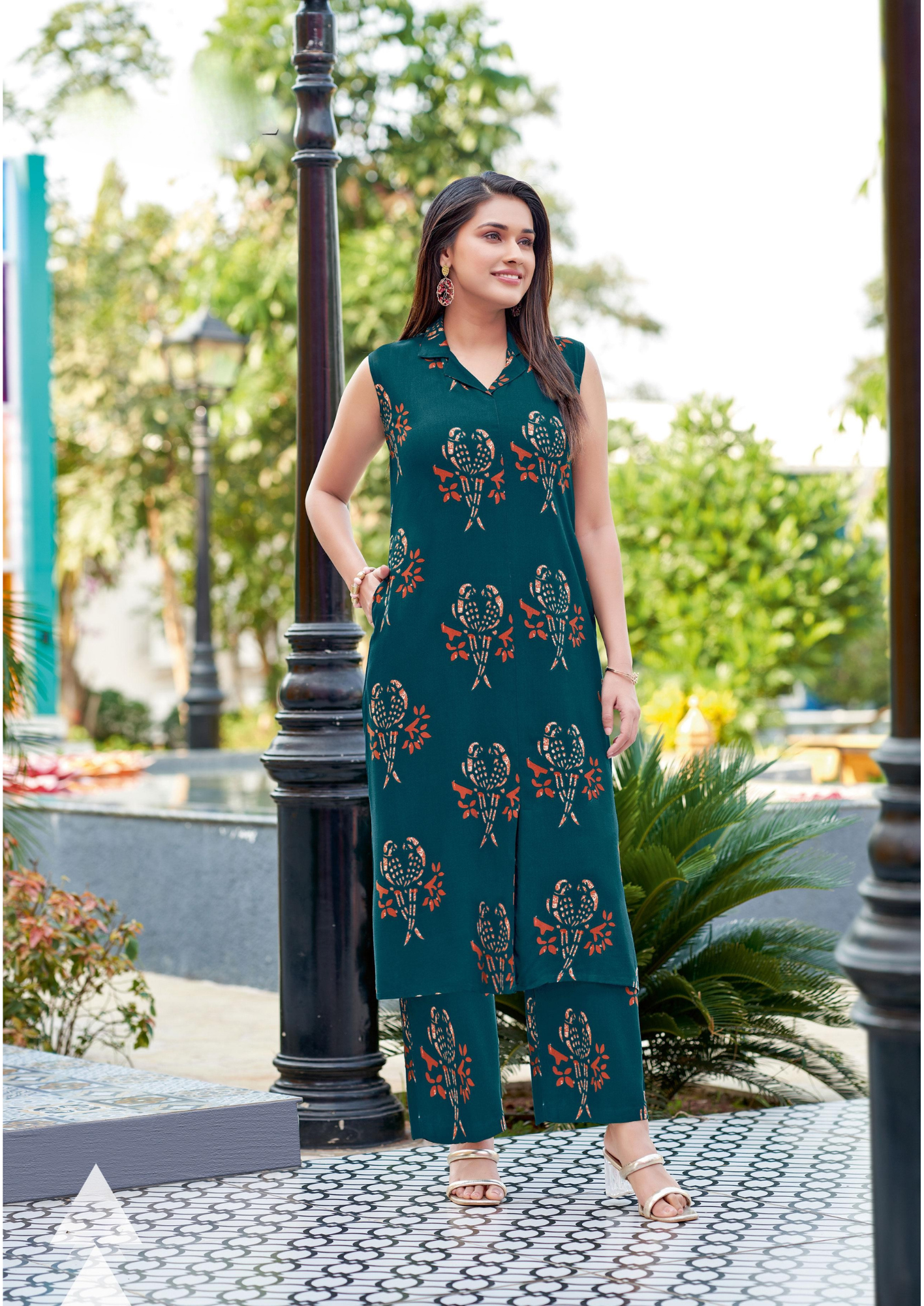 Wooglee Samiksha - Rayon Kurti and Palazzo co-ord set