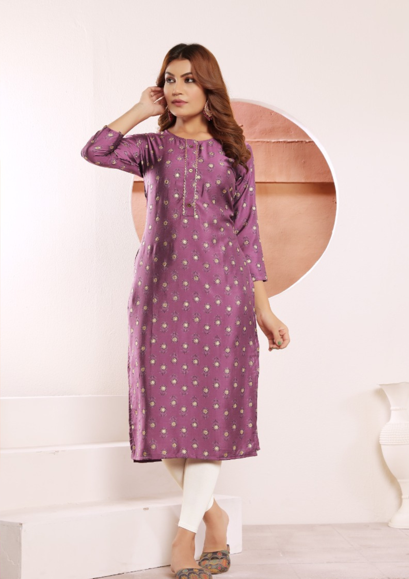 Viscose Muslin Straight Cut Kurtis