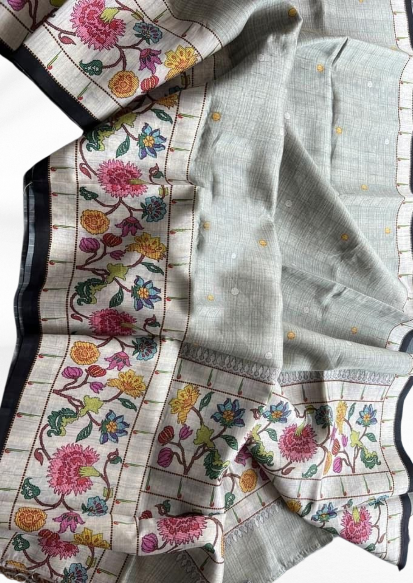 Premium Semi-Desi Soft Tussar Saree with Kalamkari Pallu
