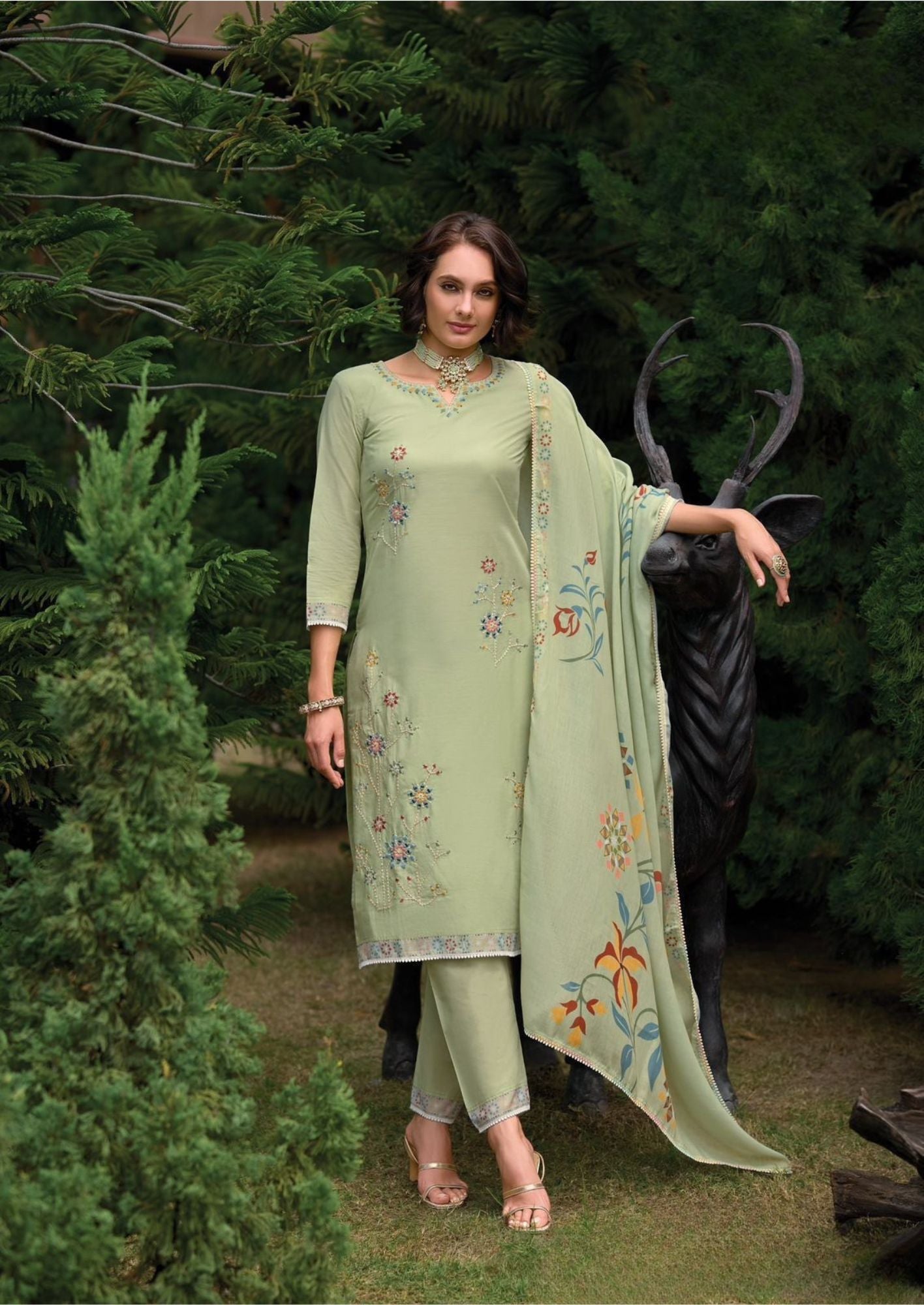 Clysi Aura Pastel cotton Kurti set