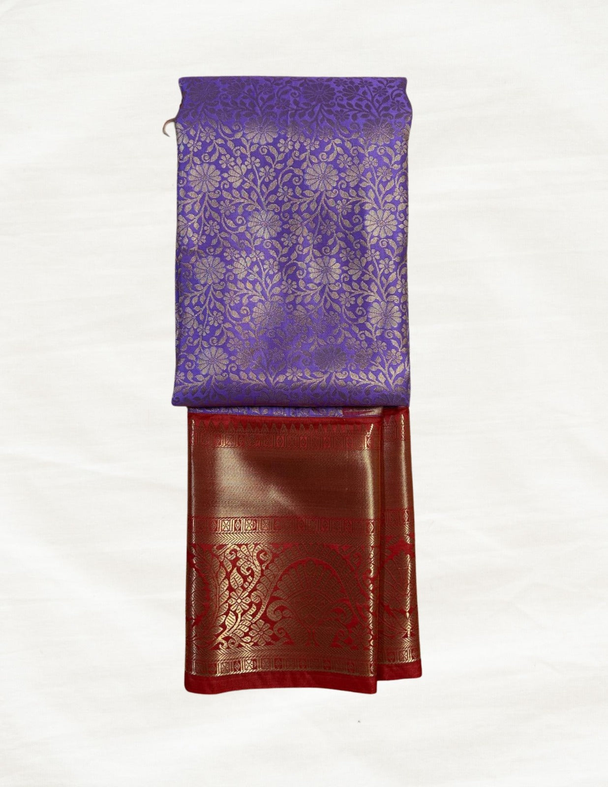 Semi Soft Silk Saree - Lavender & Pink