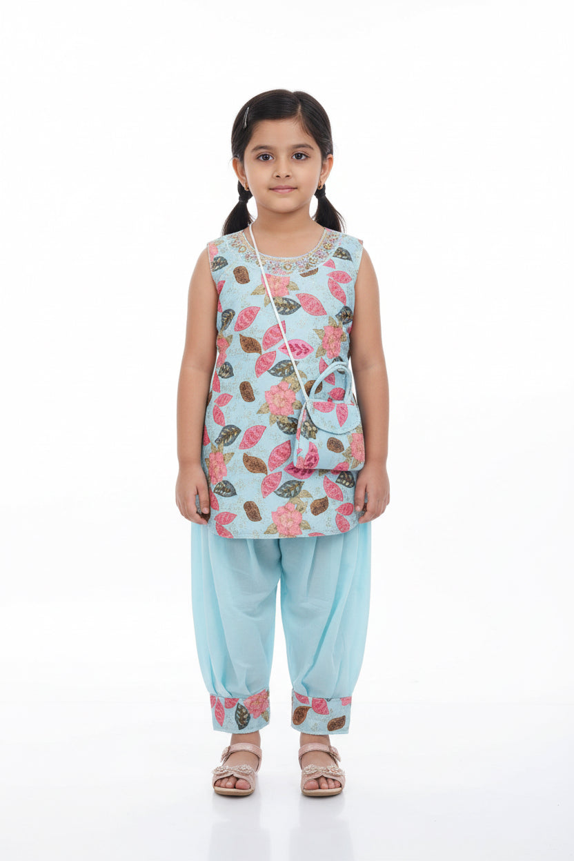 Kids-Girls Casual Kurti Set