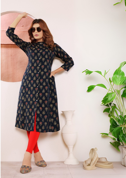 Viscose Muslin Straight Cut Kurtis