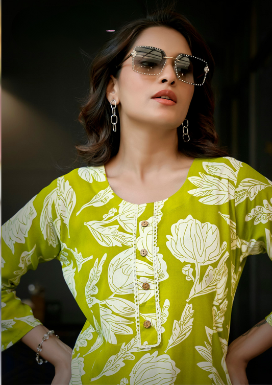Rayon Printed Vibrant Co-ord Sets