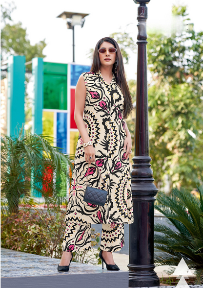 Wooglee Samiksha - Rayon Kurti and Palazzo co-ord set
