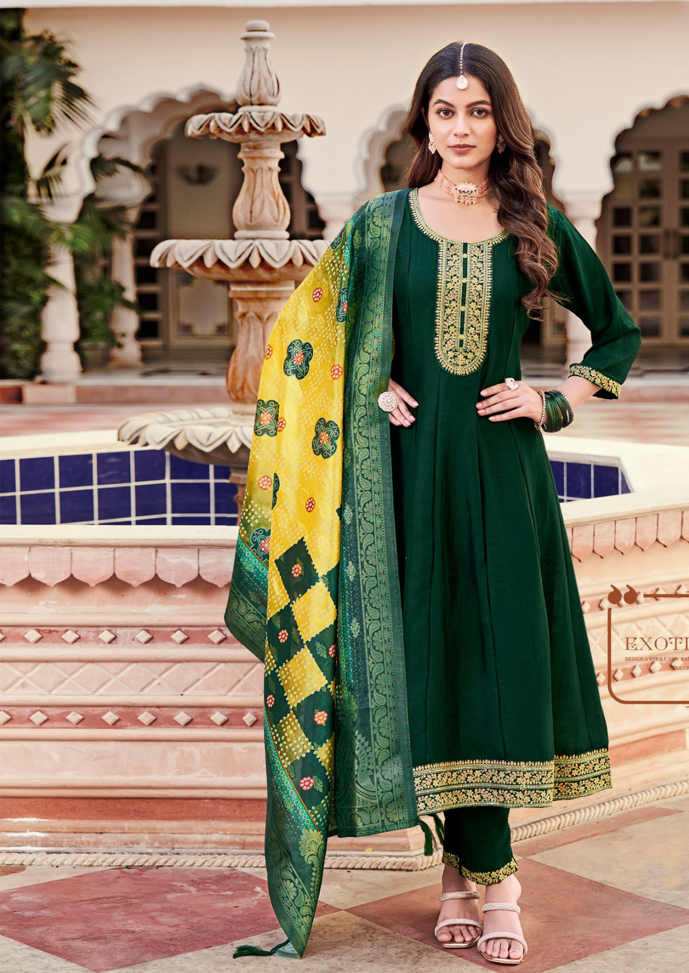 Malang Radhika Elegant Vichitra Silk Kurti and Pant Set