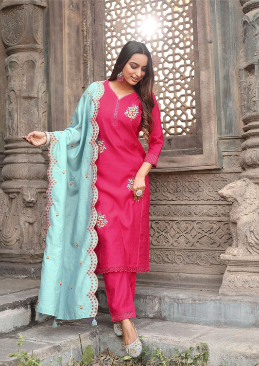 Wooglee Saugaat - Elegant Viscose Suit set