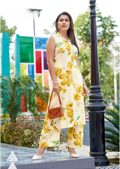 Wooglee Samiksha - Rayon Kurti and Palazzo co-ord set