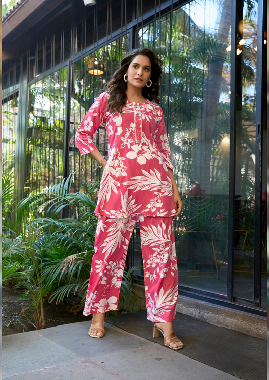 Rayon Printed Vibrant Co-ord Sets