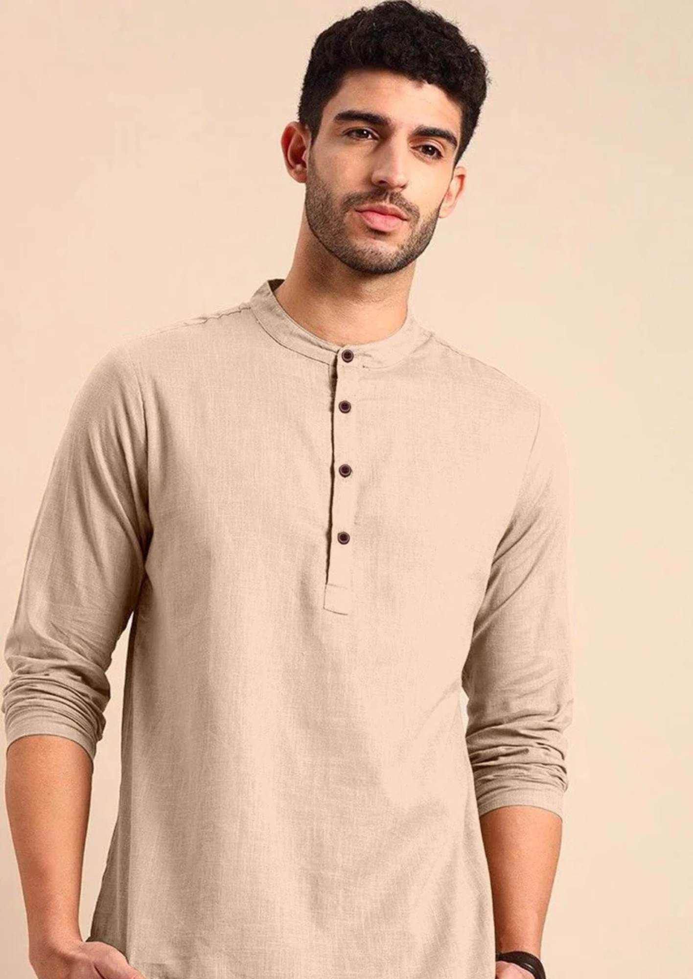 Versatile Khadi Linen Short Kurta