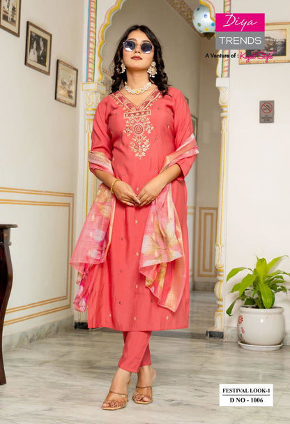 Party Wear Kurta Set – Diya Festive Collection