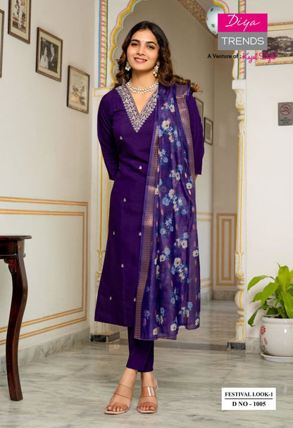 Party Wear Kurta Set – Diya Festive Collection