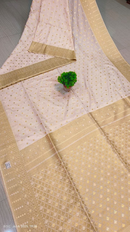Bangalore Silk Saree (Sandal & Gold)