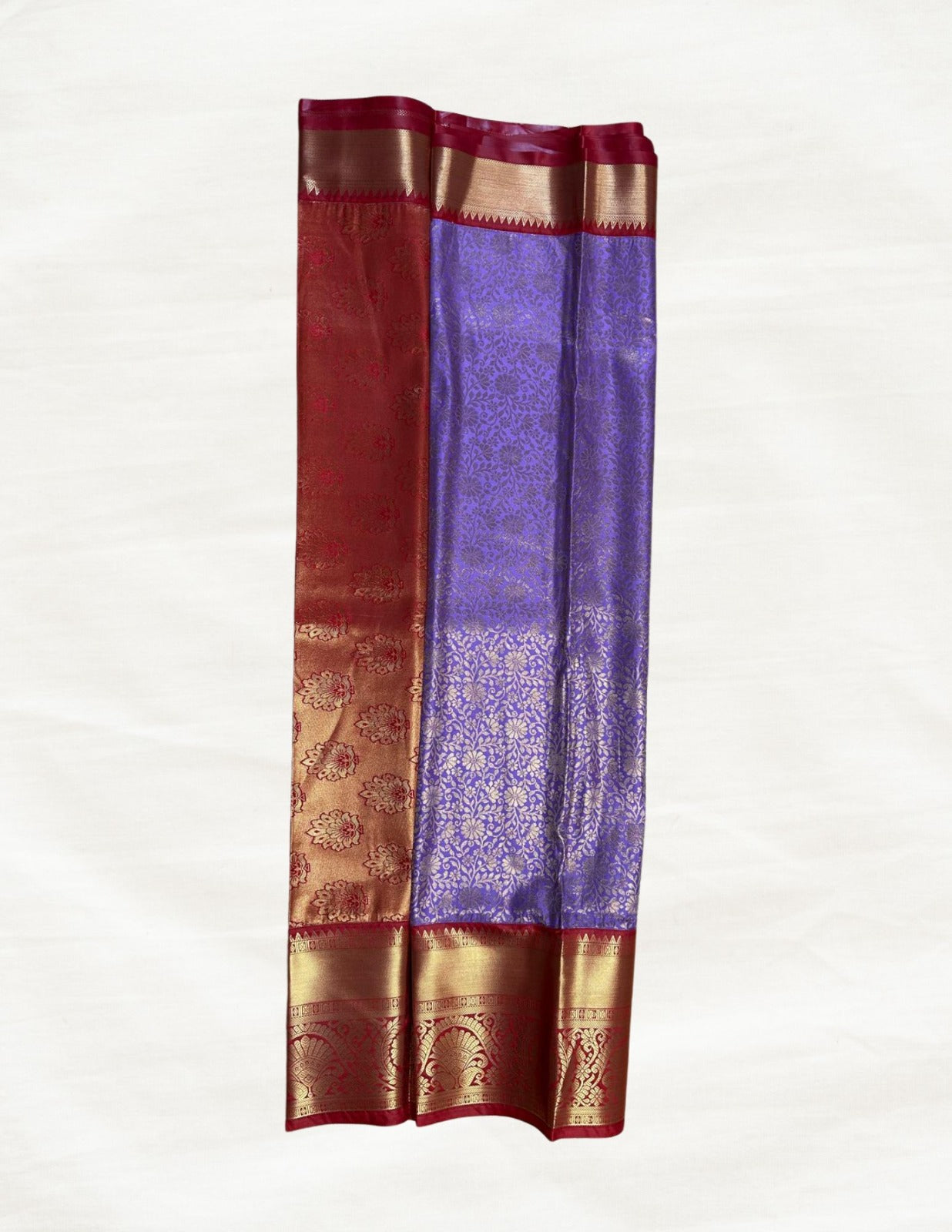 Semi Soft Silk Saree - Lavender & Pink