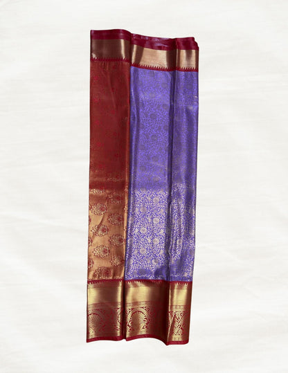 Semi Soft Silk Saree - Lavender & Pink