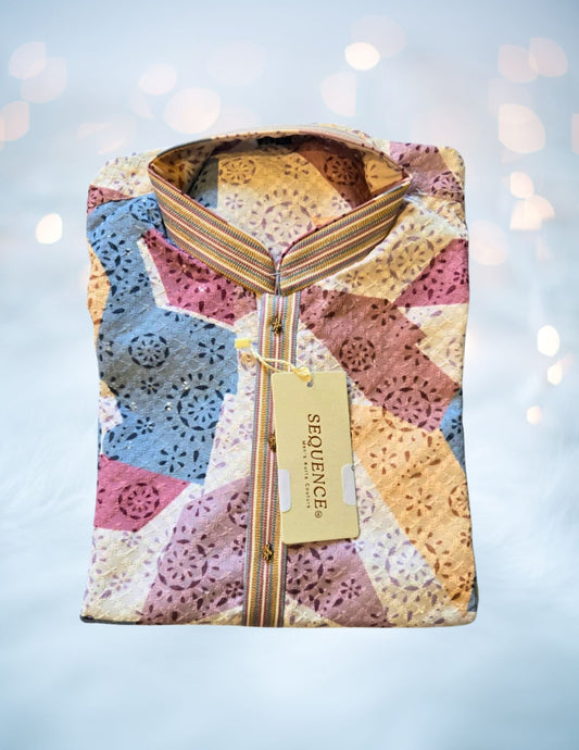 Cotton Men’s Kurta (Onion)