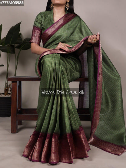 Viscose Dola Crepe Silk Saree