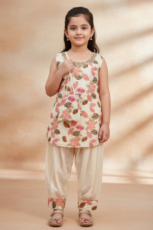 Kids-Girls Casual Kurti Set