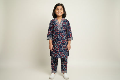 Kids-Girls Cotton Kurti Set