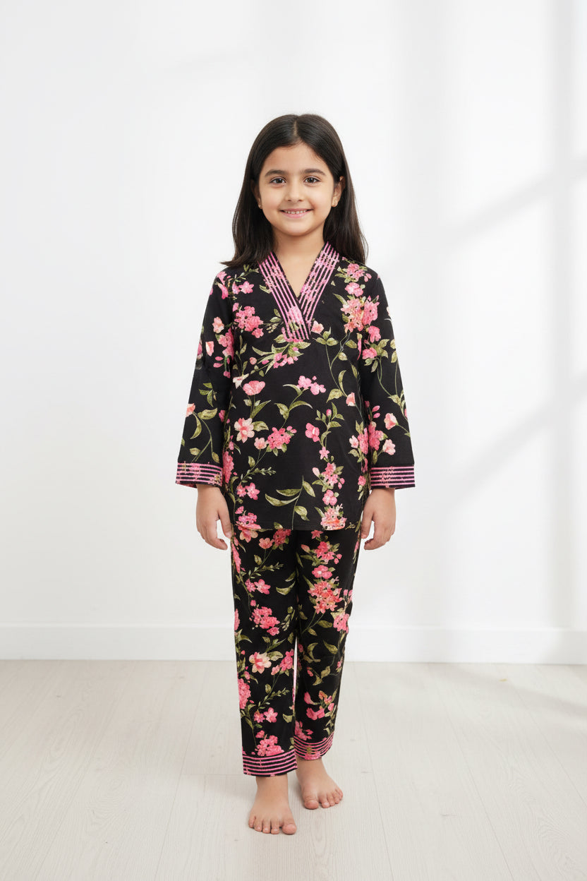 Kids-Girls Cotton Kurti Set