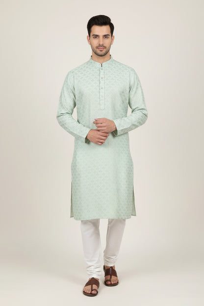 Men's Silk Jacquard Kurta