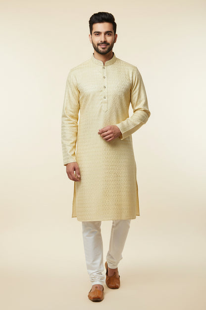 Men's Silk Jacquard Kurta