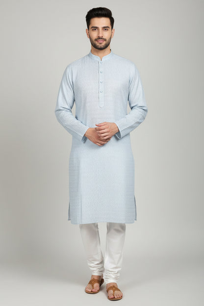Men's Silk Jacquard Kurta