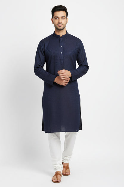 Men's Silk Jacquard Kurta