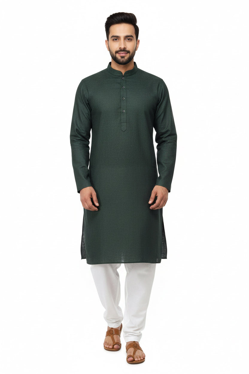 Men's Silk Jacquard Kurta