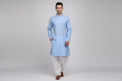 Men's Silk Jacquard Kurta