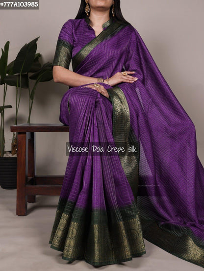 Viscose Dola Crepe Silk Saree