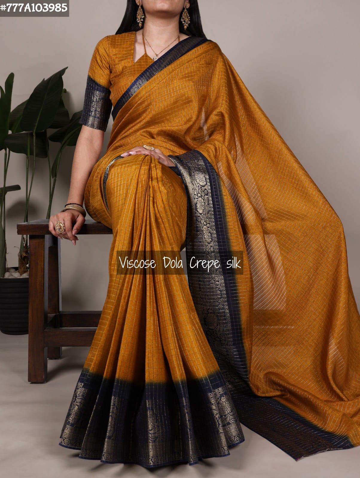 Viscose Dola Crepe Silk Saree