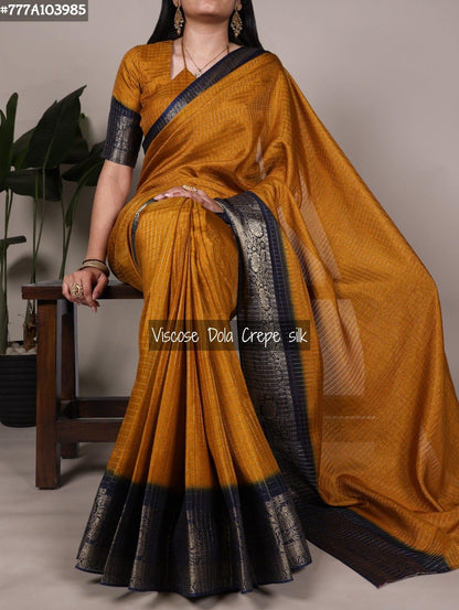 Viscose Dola Crepe Silk Saree