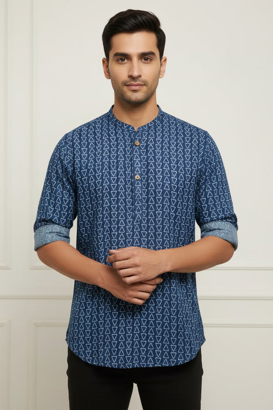 Men's Cotton Short Kurta