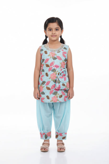 Kids-Girls Casual Kurti Set