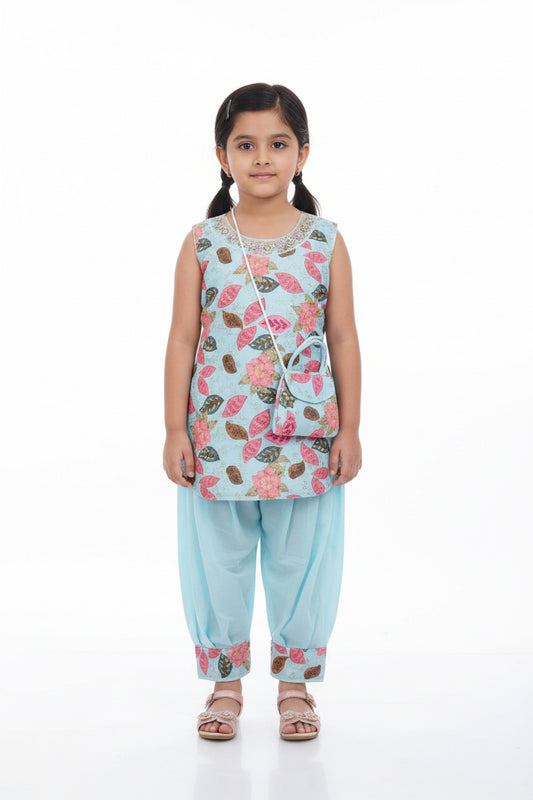 Kids-Girls Casual Kurti Set